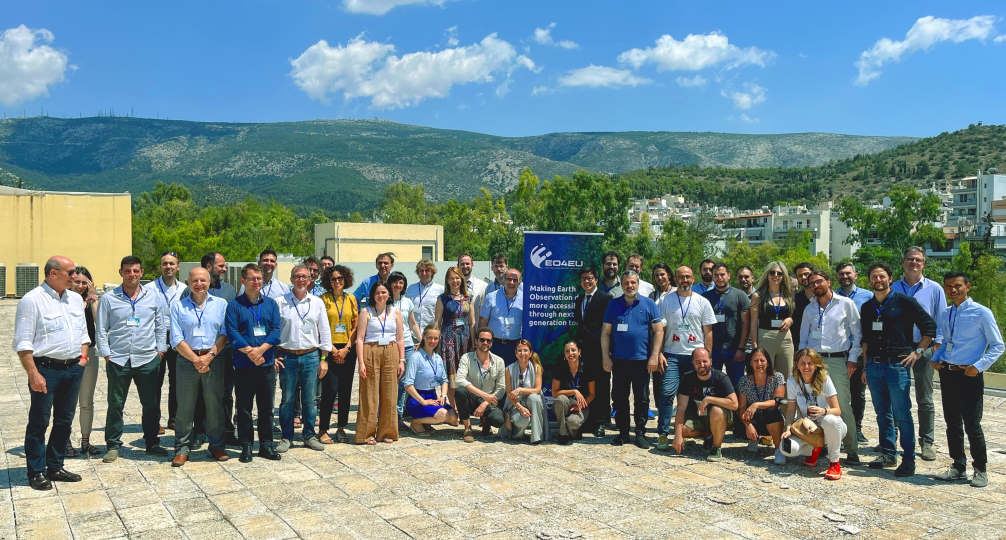 The EO4EU Project consortium members during their Kick-Off Meeting at the National and Kapodistrian University of Athens in Greece.